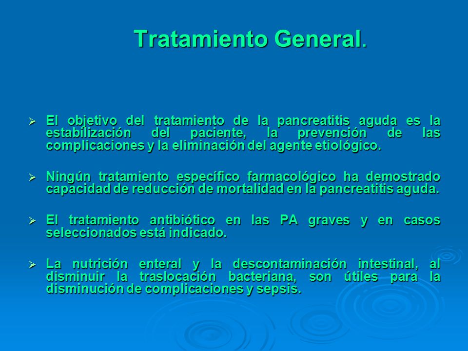 tratamiento farmacologico para pancreatitis aguda